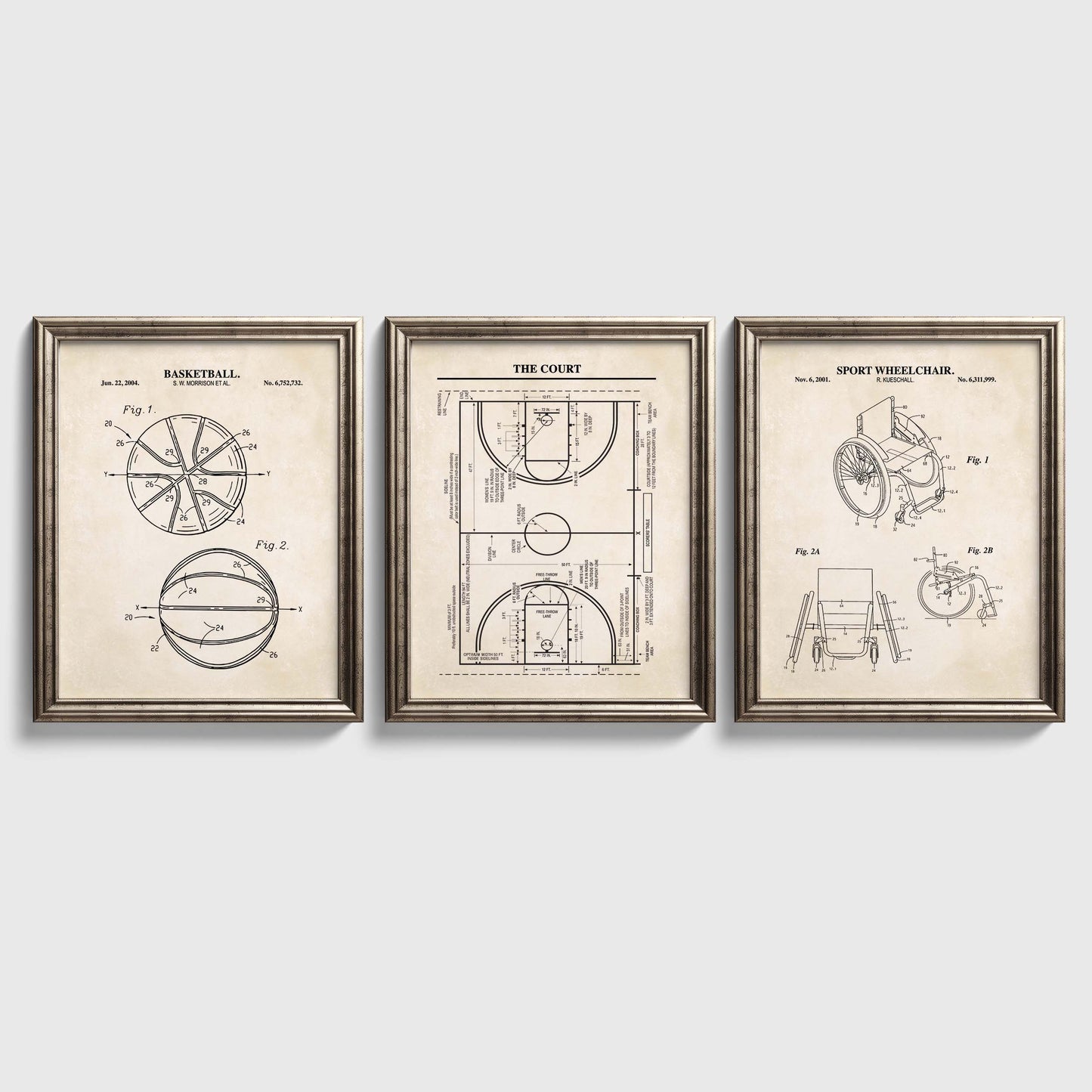 Wheelchair Basketball Patent Set