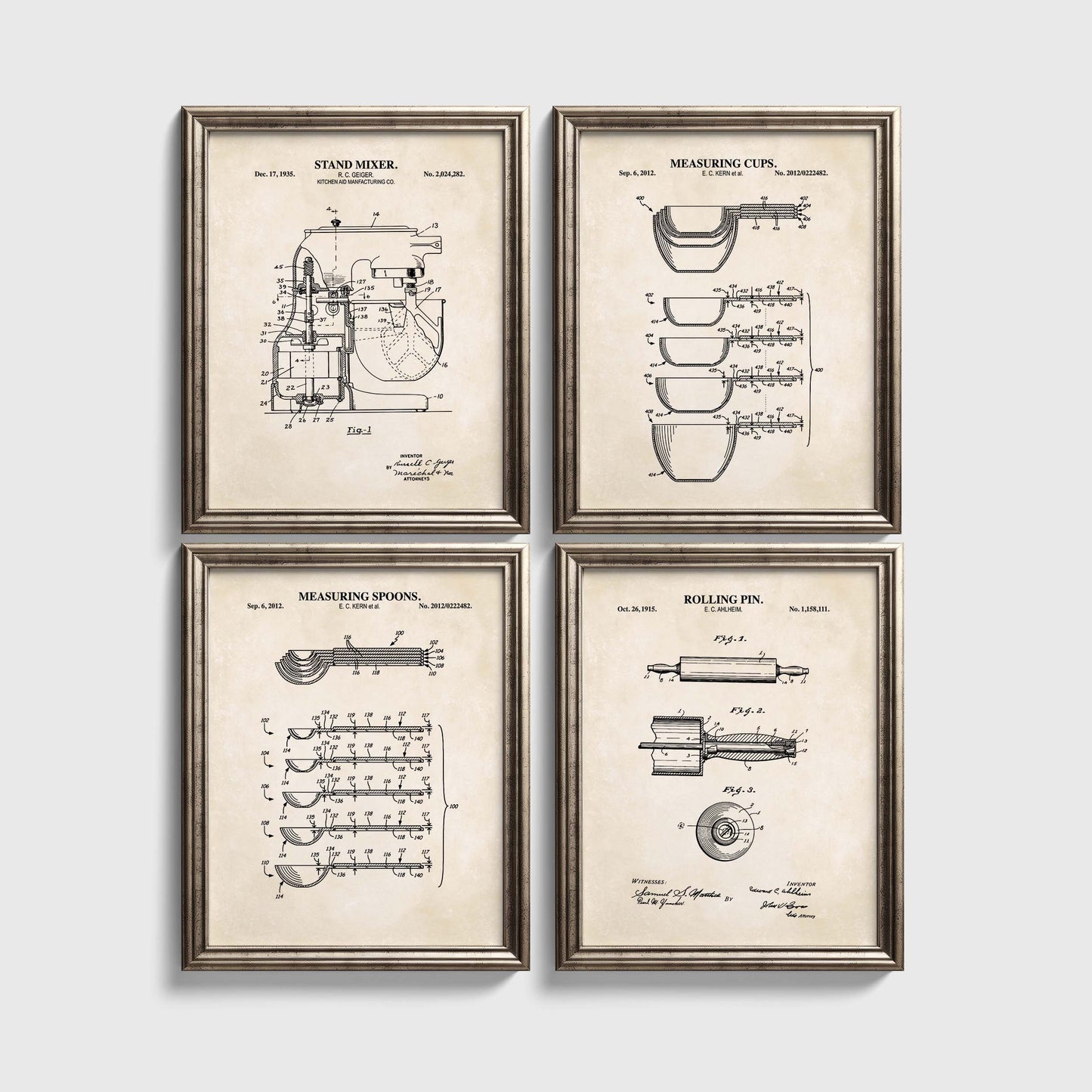 Baking Kitchen Wall Art - Set of 4 Physical Prints