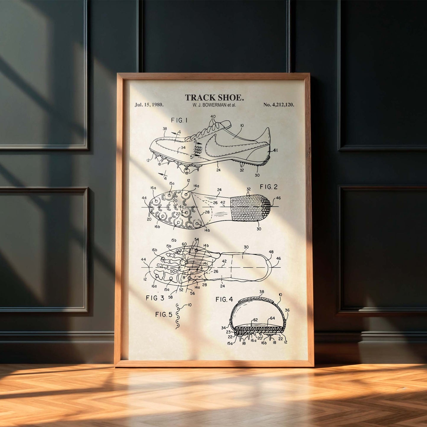 Track Spikes Patent Wall Art Print - PRINTABLE DIGITAL DOWNLOAD