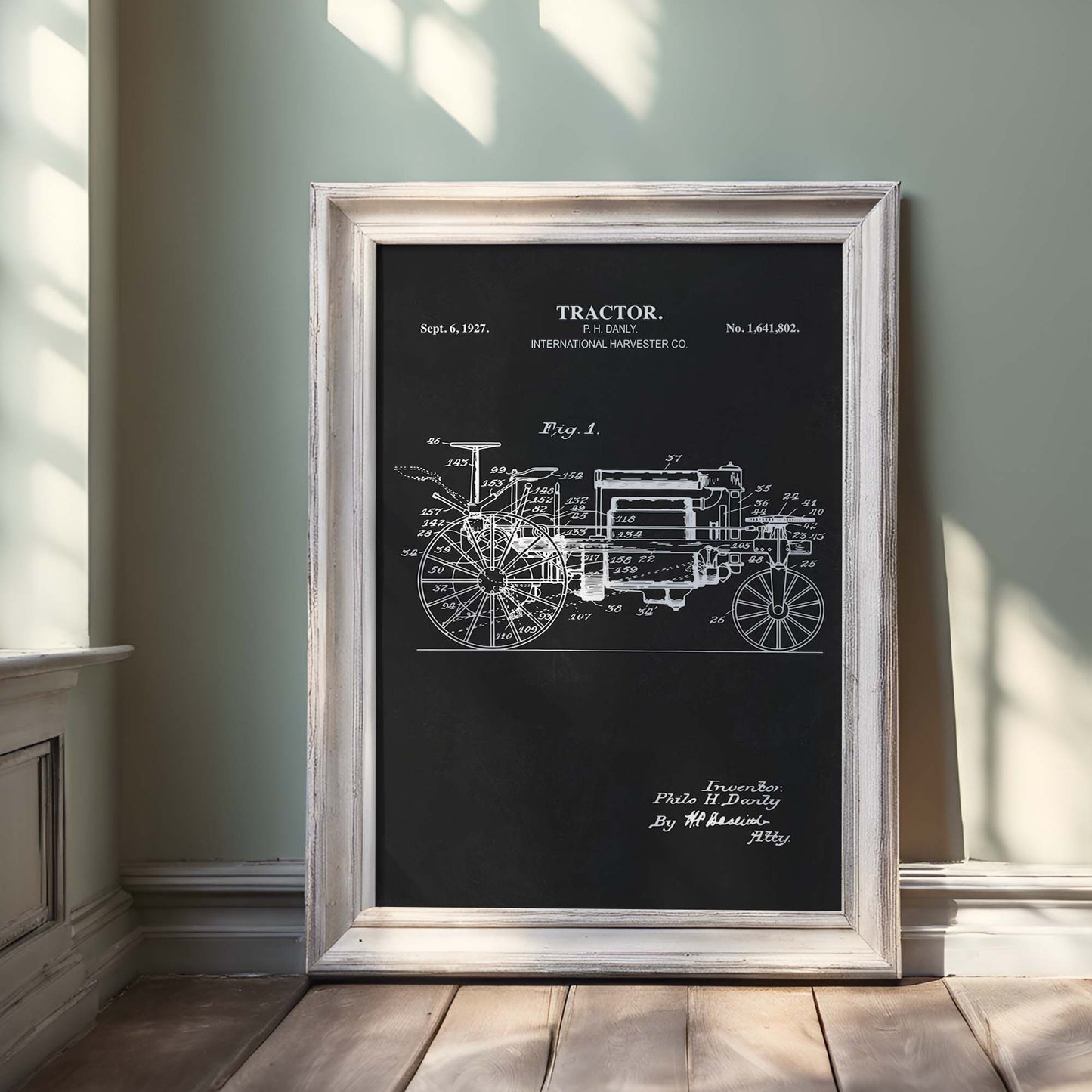 Tractor Print - 1927 Tractor Patent Art - PRINTABLE DIGITAL DOWNLOAD