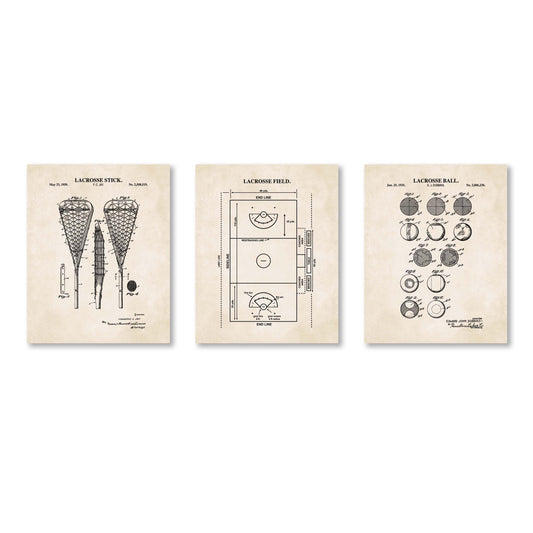 Women's Lacrosse Wall Art Set - Ready to Frame Prints