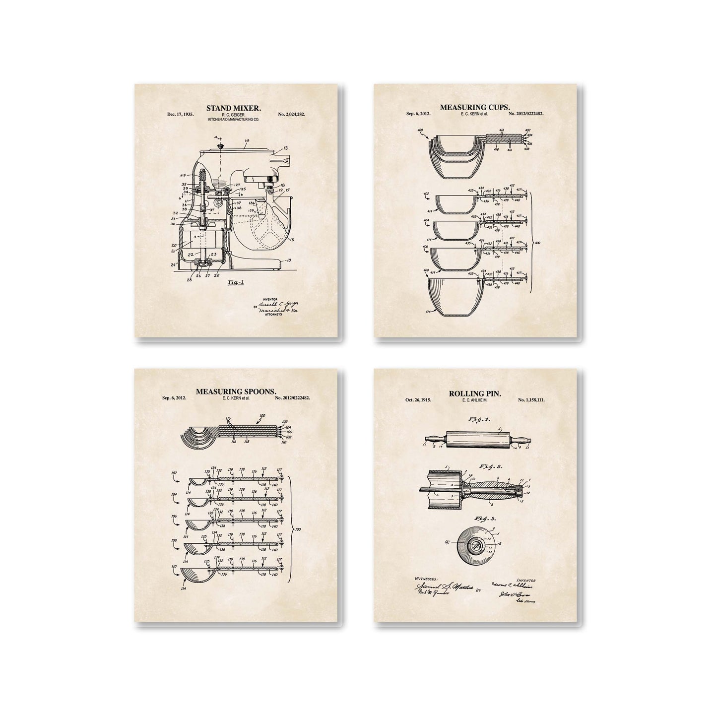 Baking Kitchen Wall Art - Set of 4 Physical Prints