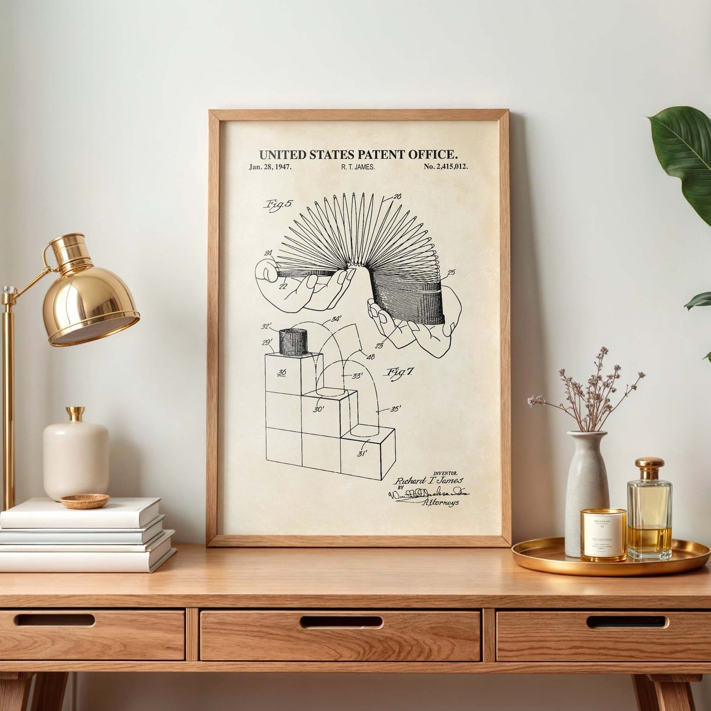 Nostalgic Spring Toy Patent Wall Art - PRINTABLE DIGITAL DOWNLOAD