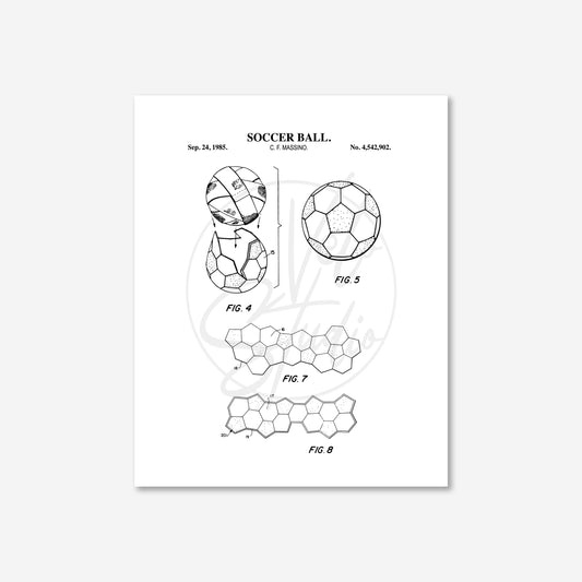 Soccer Ball Patent Wall Art - Ready to Frame Print