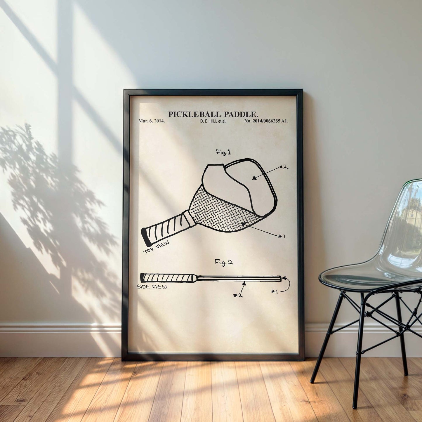 Pickleball Paddle Patent Wall Art Print - PRINTABLE DIGITAL DOWNLOAD
