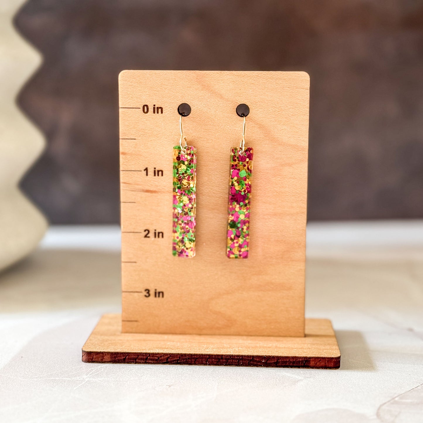 Glitter Bar Earrings