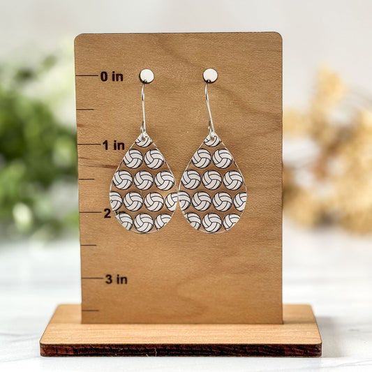 Volleyball Teardrop Earrings - Dangle Game Day Earrings