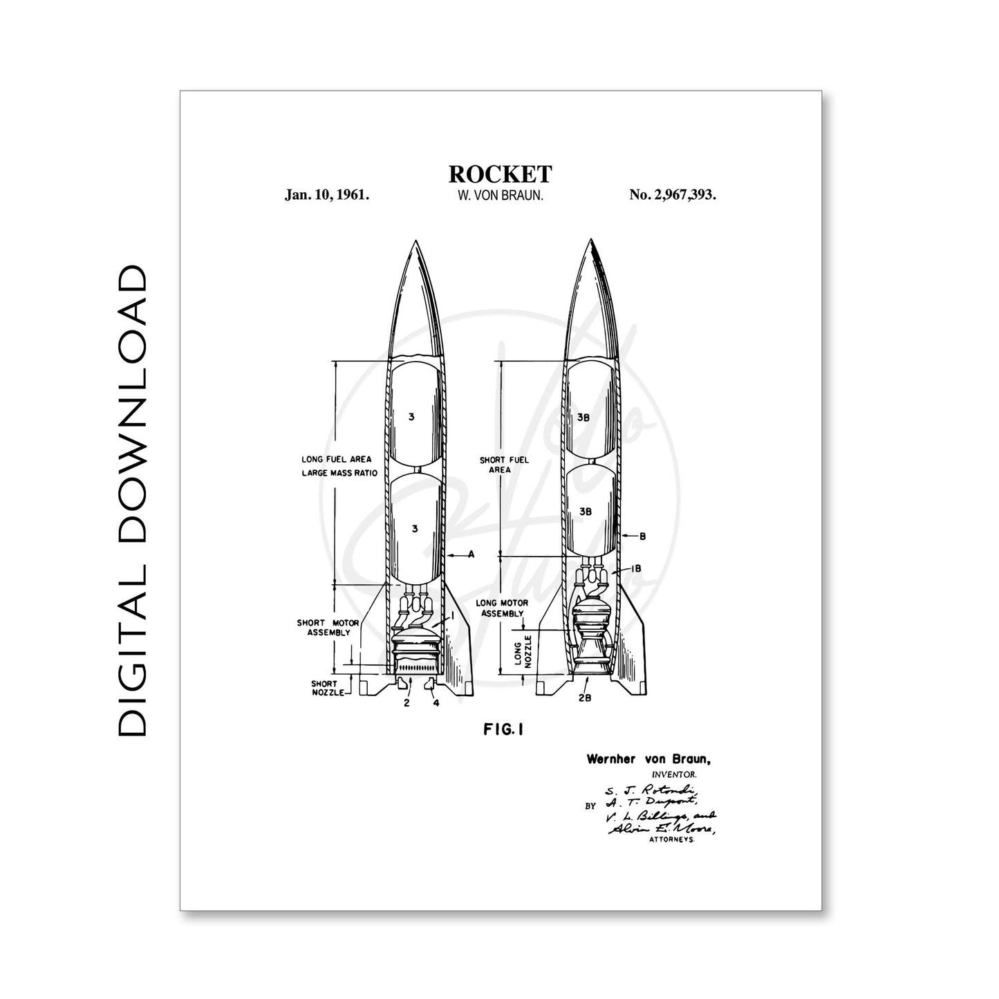 Space Patent Wall Art Set - PRINTABLE DIGITAL DOWNLOAD