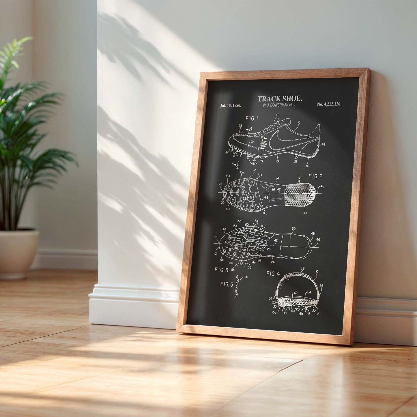 Track Spikes Patent Wall Art Print - PRINTABLE DIGITAL DOWNLOAD