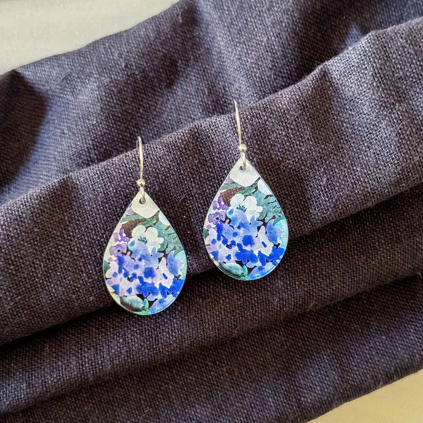 Floral Teardrop Dangle Earrings | Lightweight Everyday Artisan Jewelry