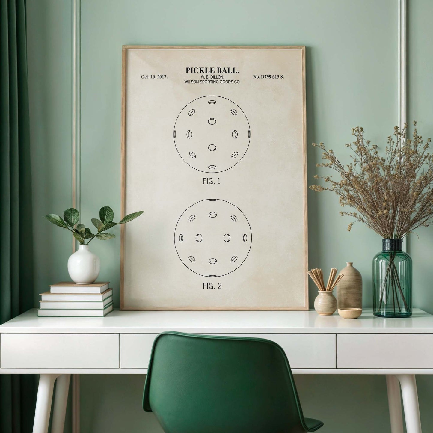 Pickleball Patent Wall Art Print - PRINTABLE DIGITAL DOWNLOAD