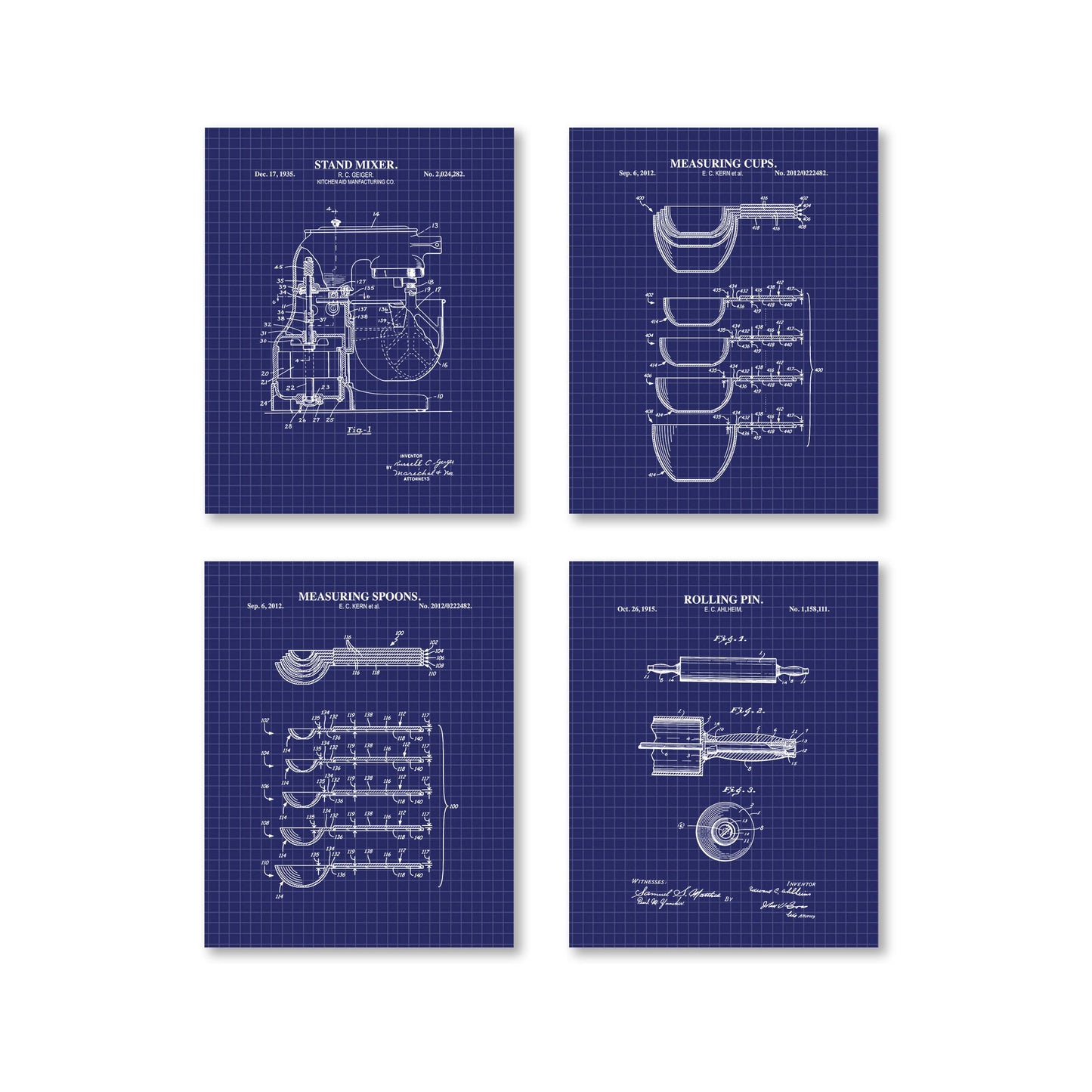 Baking Kitchen Wall Art - Set of 4 Physical Prints