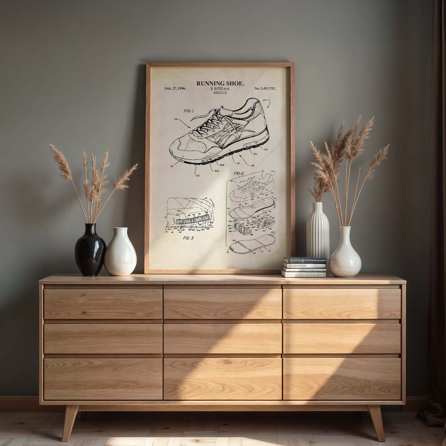Running Shoe Patent Print Poster - PRINTABLE DIGITAL DOWNLOAD