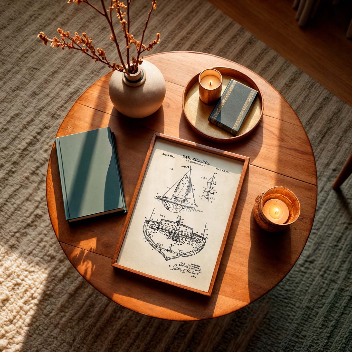 Sail Rigging Patent Wall Art - Nautical Coastal Print - PRINTABLE DIGITAL DOWNLOAD
