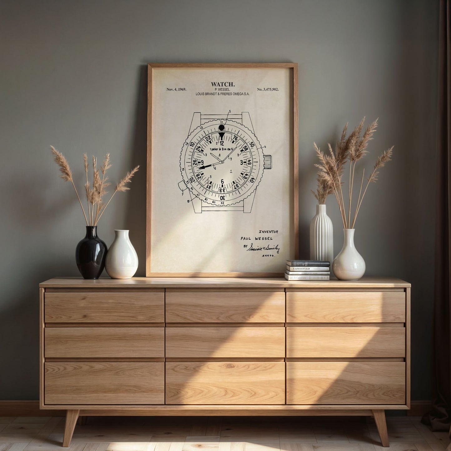 Watch Patent Wall Art - PRINTABLE DIGITAL DOWNLOAD