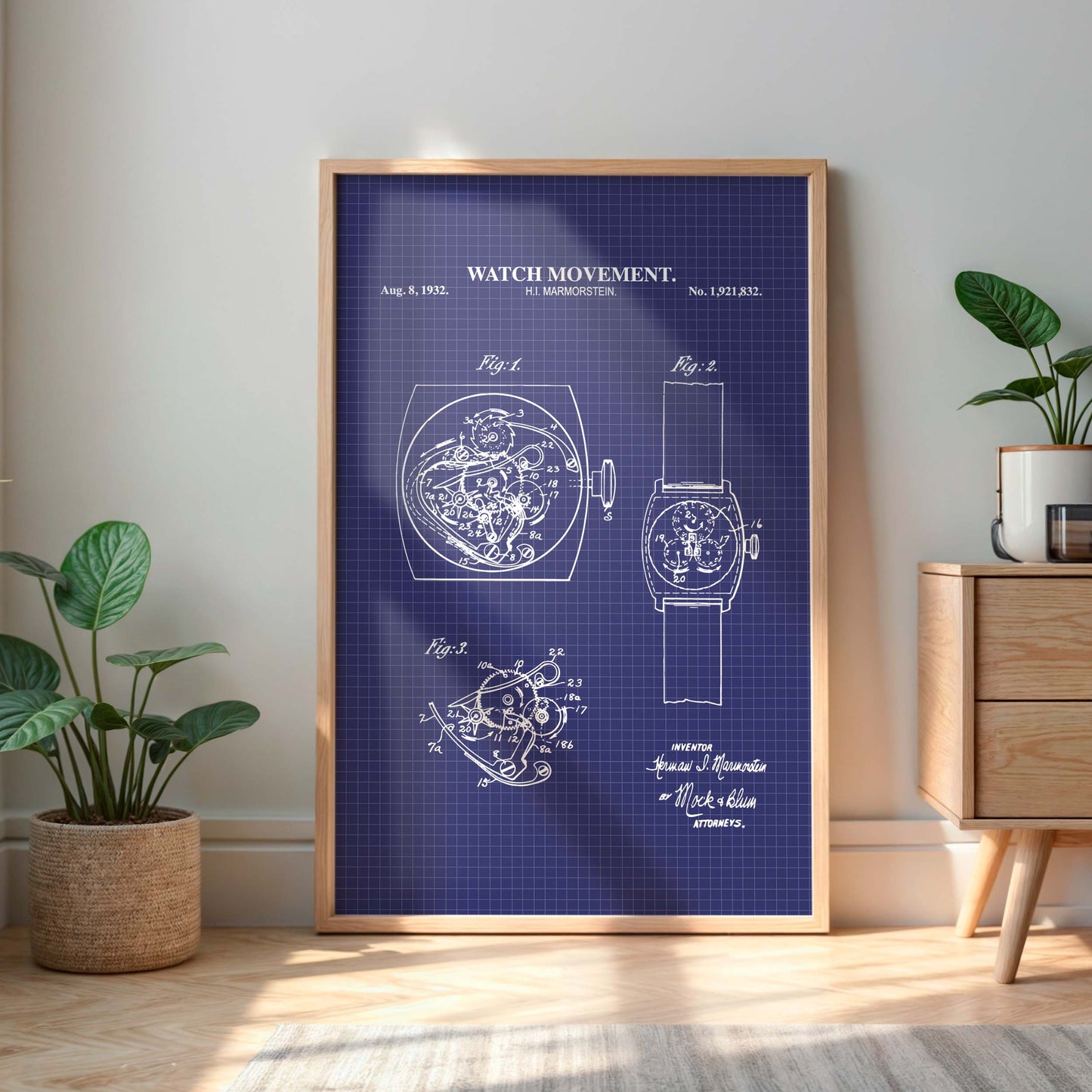Watch Movement Patent Wall Art | Ready to Frame Print
