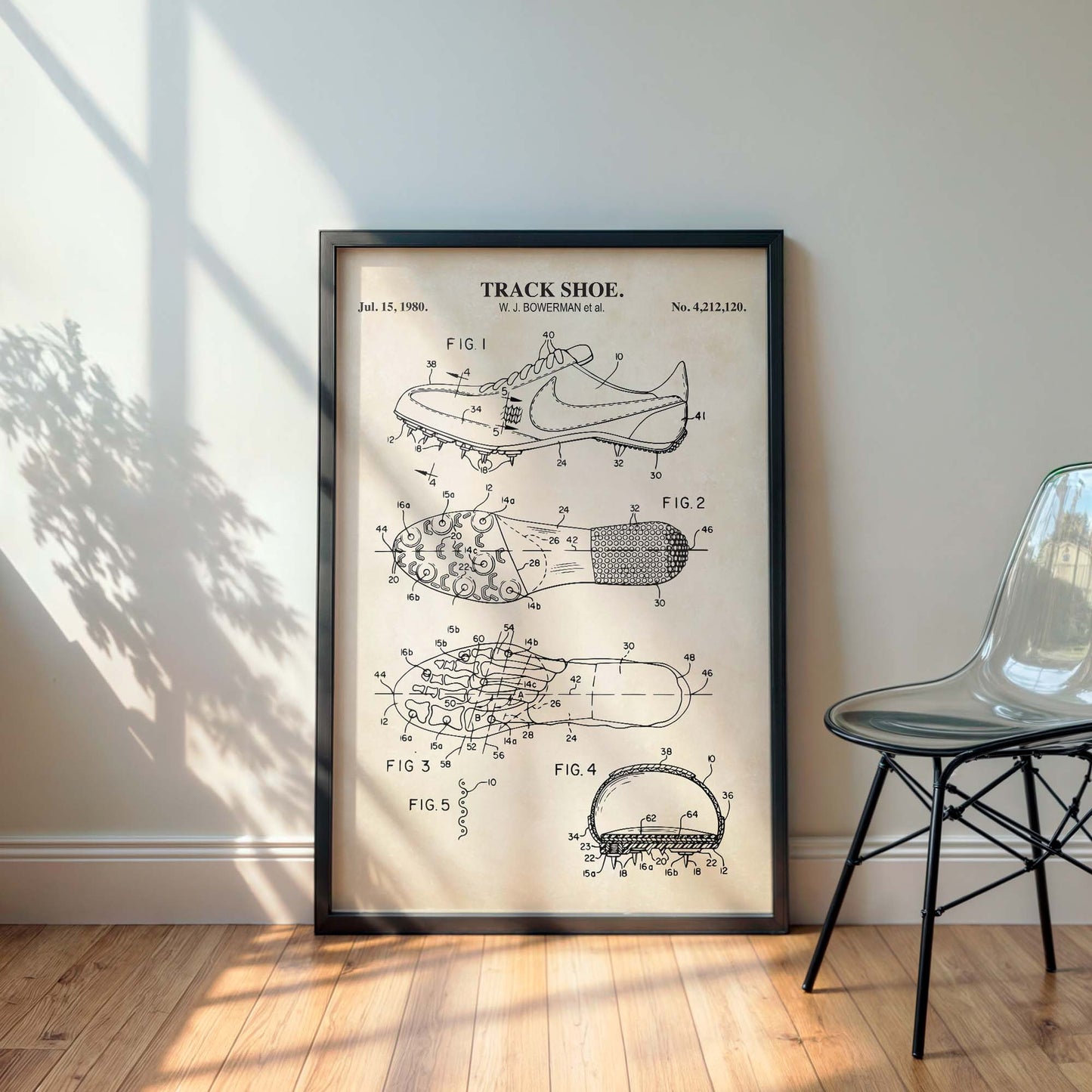 Track Spikes Patent Wall Art Print - PRINTABLE DIGITAL DOWNLOAD