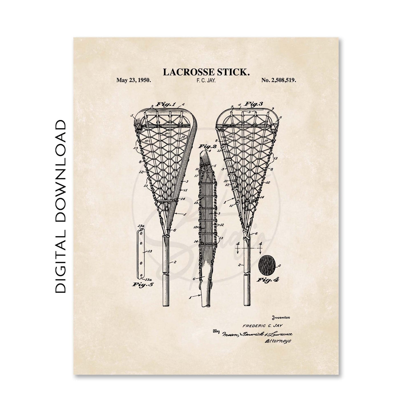 Lacrosse Wall Art | Lacrosse Ball, Stick and Helmet Patent Prints | Set of 3 Prints | Lacrosse Player Gift | PRINTABLE DIGITAL DOWNLOAD