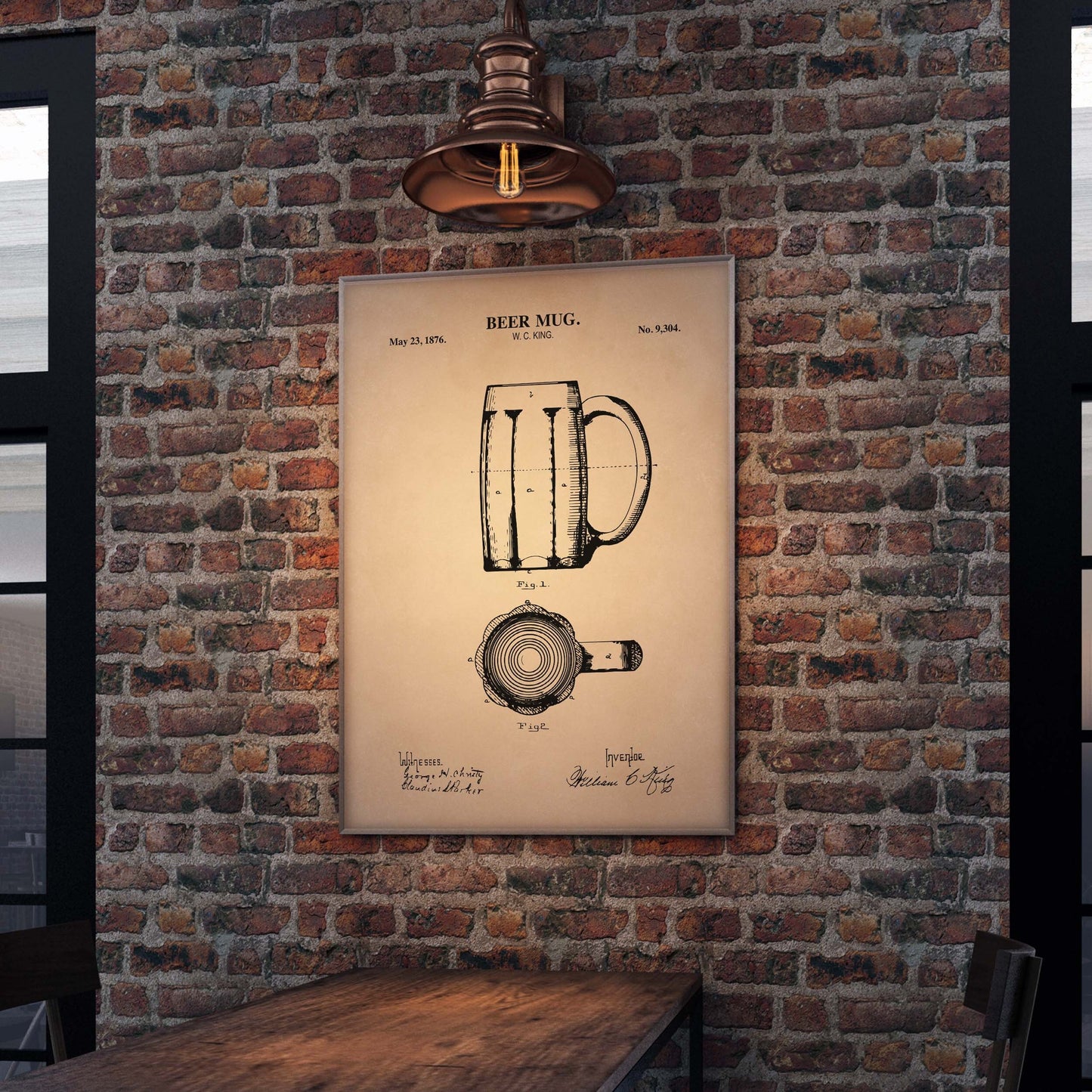 Vintage Beer Wall Art | Beer Faucet, Beer Mug and Beer Tapping Device Patent Prints | Beer Lover Gift | Unframed Set of 3 Physical Prints