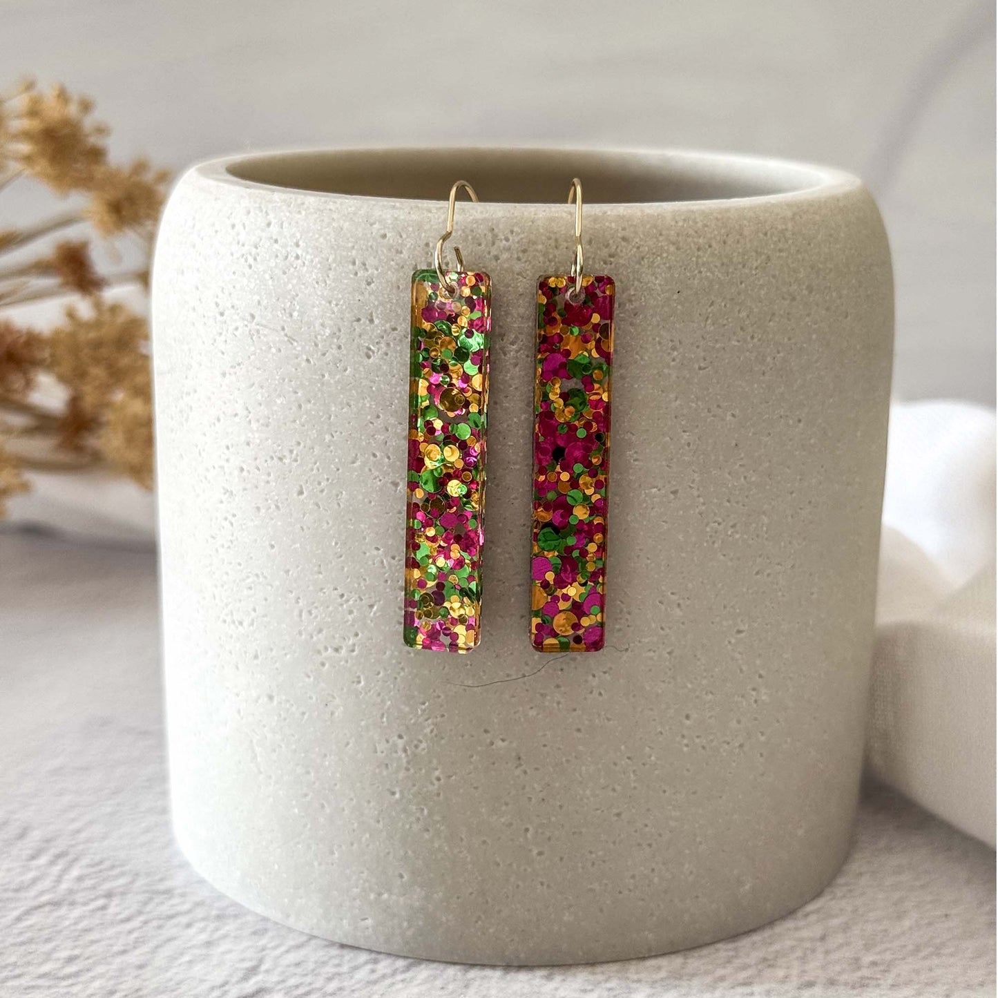 Glitter Bar Earrings