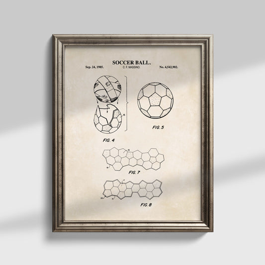 Soccer Ball Patent Wall Art - Ready to Frame Print
