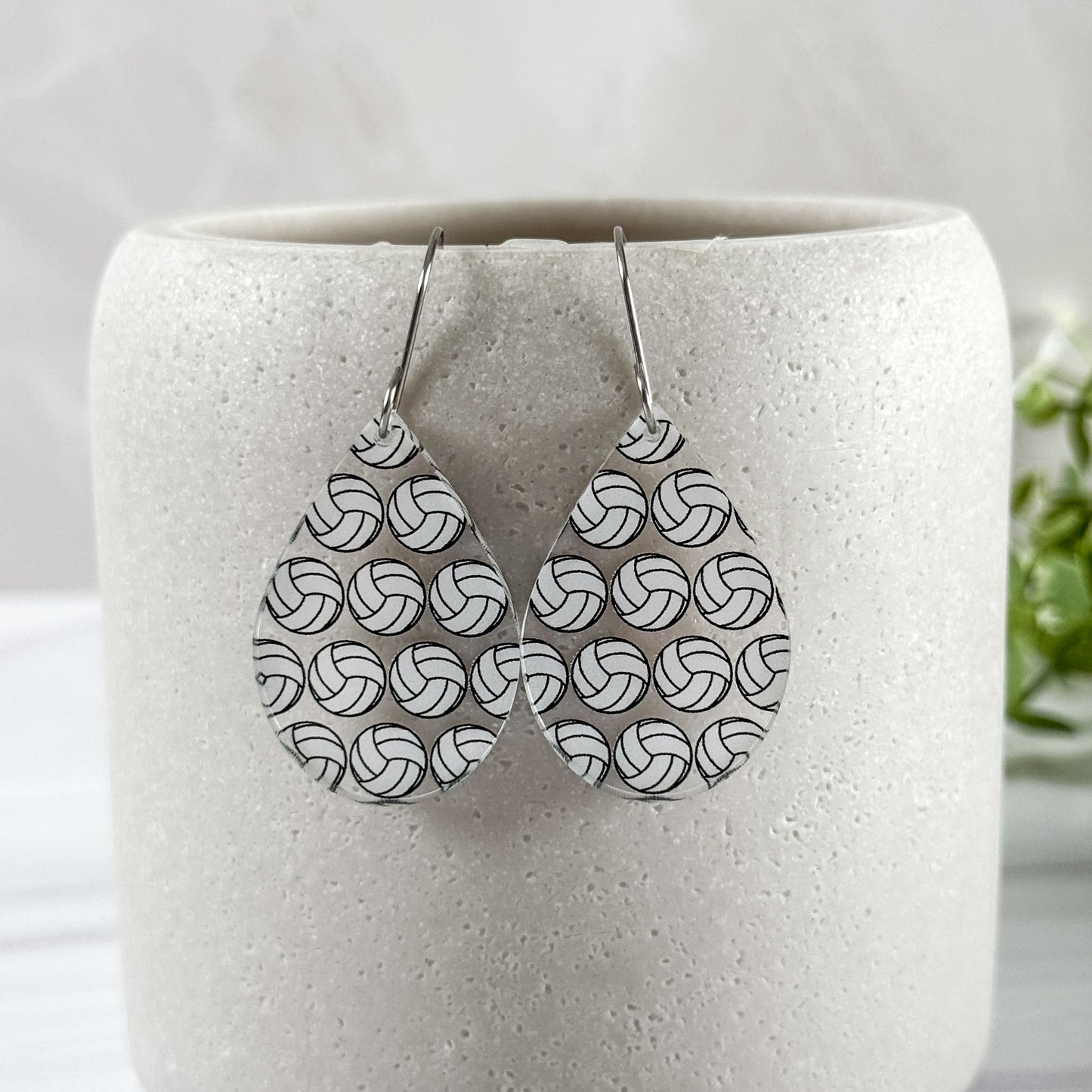 Volleyball Teardrop Earrings - Dangle Game Day Earrings