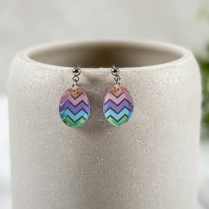 Small Easter Egg Dangle Earrings
