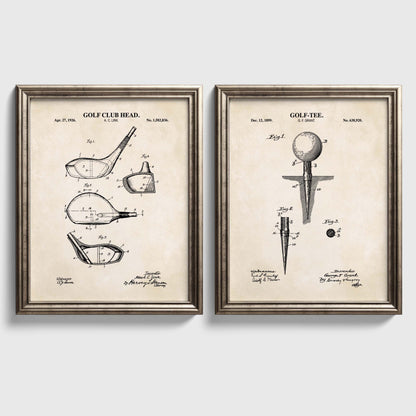 Golf Patent Wall Art Set - Ready to Frame Prints