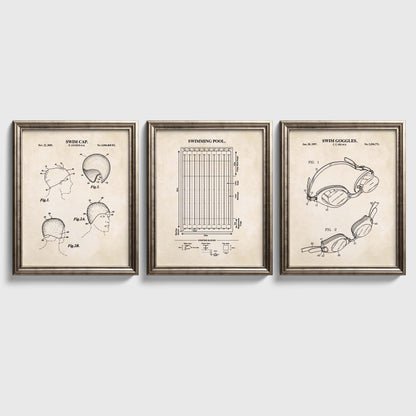 Swimming patent art set