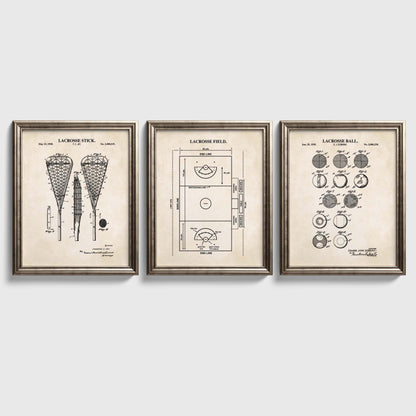 Women's Lacrosse Wall Art Set - Ready to Frame Prints