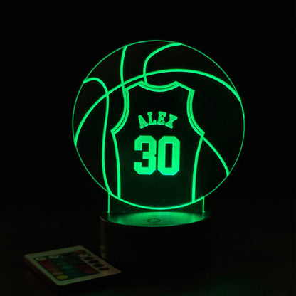 Personalized Basketball Jersey LED Light  - Custom Name & Number