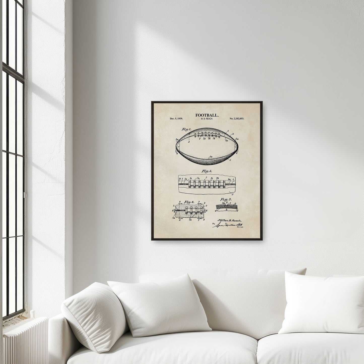 Football Patent Wall Art - Ready to Frame Print