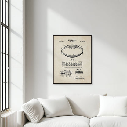 Football Patent Wall Art - Ready to Frame Print