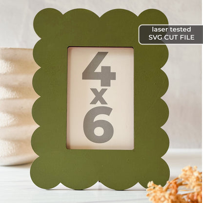 Scalloped Picture Frame SVG - Laser Cut Frame File