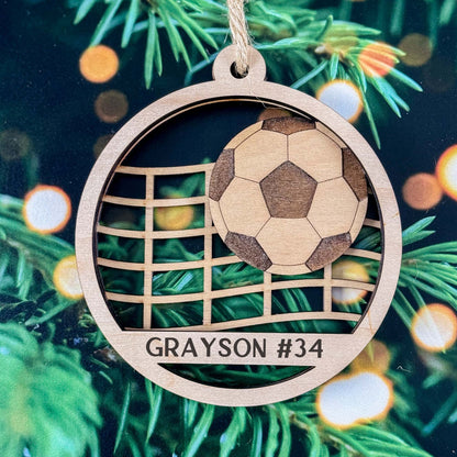 Soccer Ornament SVG | Personalized Laser Cut File