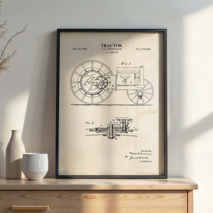 Tractor Wall Art - 1931 Tractor Patent Print - PRINTABLE DIGITAL DOWNLOAD