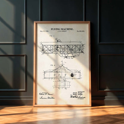 Airplane Wall Art - Historic Flying Machine Patent Print - PRINTABLE DIGITAL DOWNLOAD