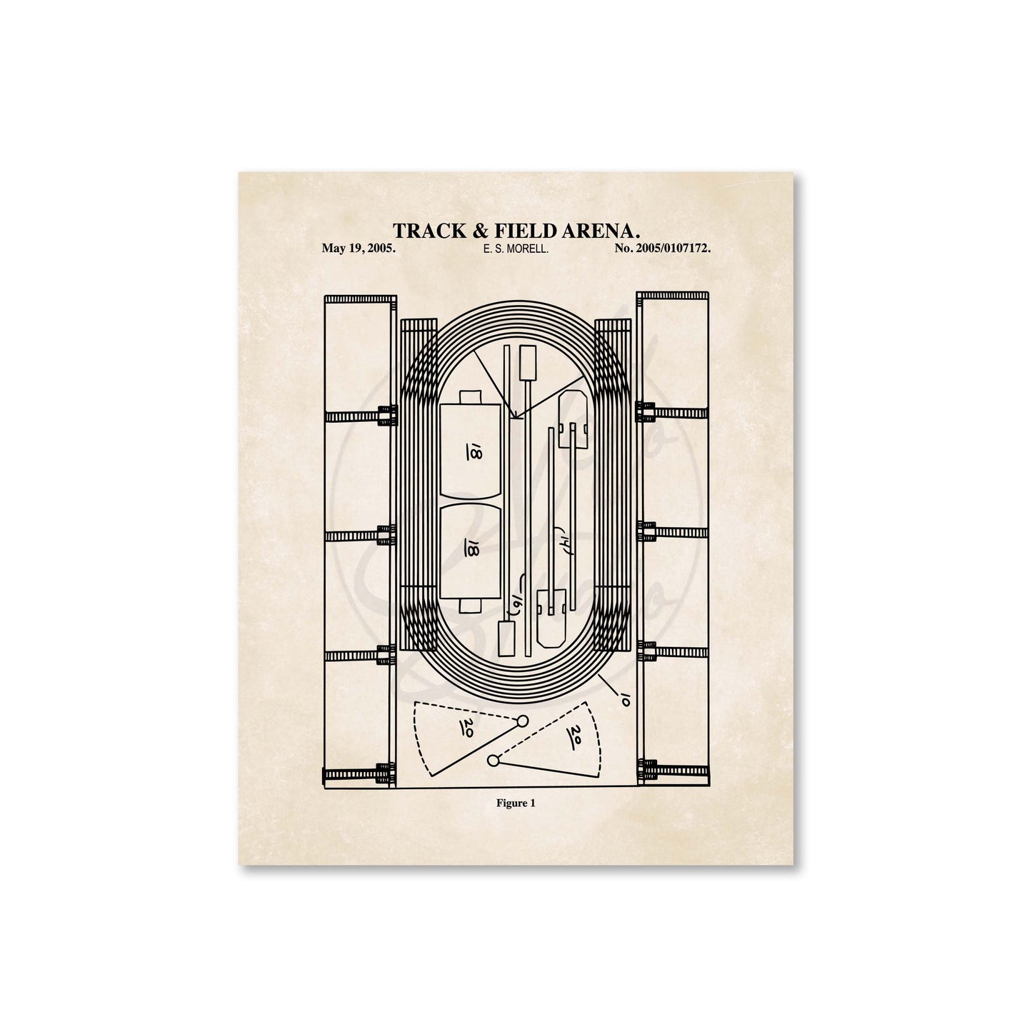 Track & Field Stadium Wall Art - Ready to Frame Print