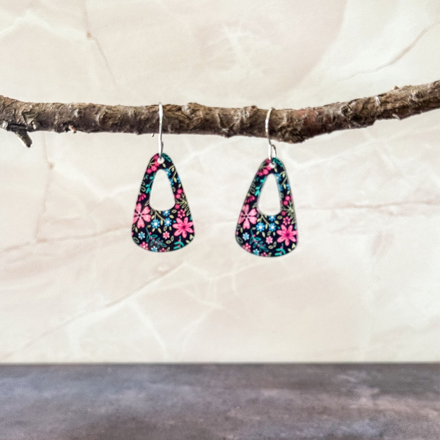 Micro Floral Dangle Earrings - In Bloom Artisan Jewelry