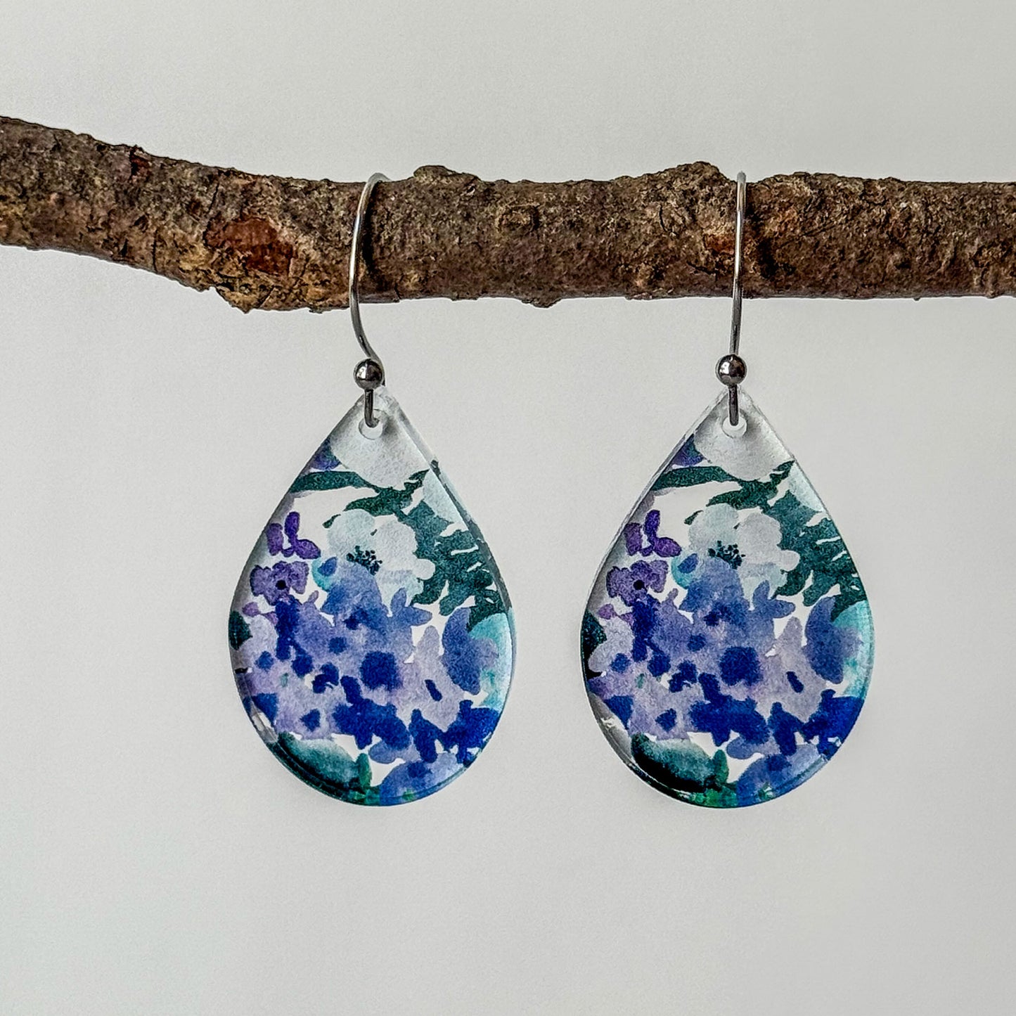 Floral Teardrop Dangle Earrings | Lightweight Everyday Artisan Jewelry