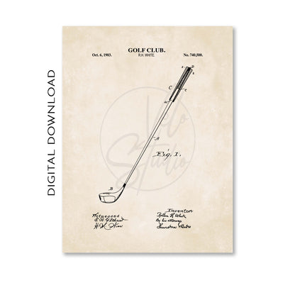 Golf Club Wall Art - DIGITAL DOWNLOAD