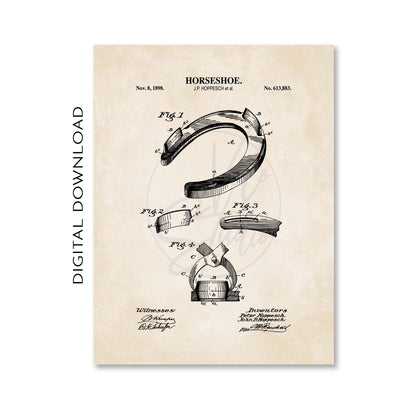 Horseshoe Print - Equestrian Wall Art - DIGITAL DOWNLOAD