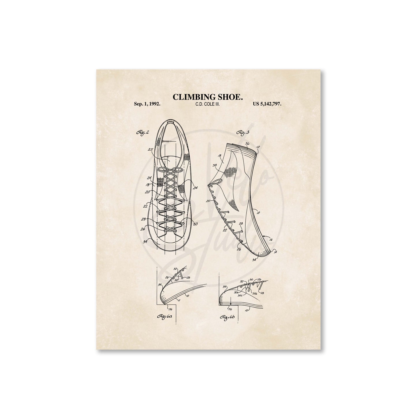 Rock Climbing Wall Art Bundle Set - Climbing Gear Patent Prints - DIGITAL DOWNLOAD
