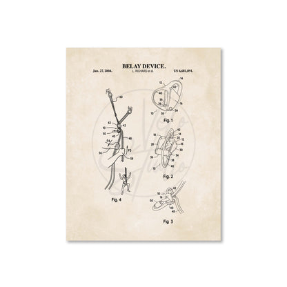 Rock Climbing Wall Art Bundle Set - Climbing Gear Patent Prints - DIGITAL DOWNLOAD
