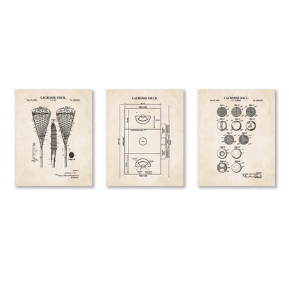 Women's Lacrosse Wall Art Set - Ready to Frame Prints