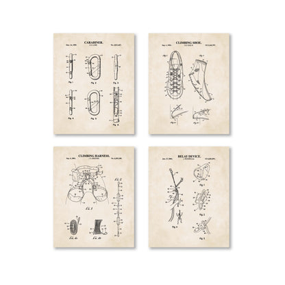 Climbing Patent Wall Art Set | Ready to Frame Prints