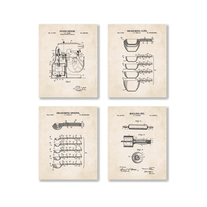 Baking Kitchen Wall Art - Set of 4 Physical Prints
