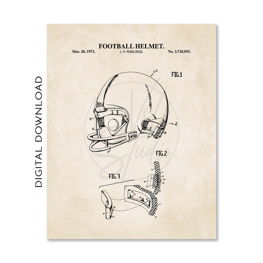 Football Patent Wall Art Bundle Set  - DIGITAL DOWNLOAD