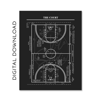 Basketball Patent Print Wall Art - Set of 6 - PRINTABLE DIGITAL DOWNLOAD