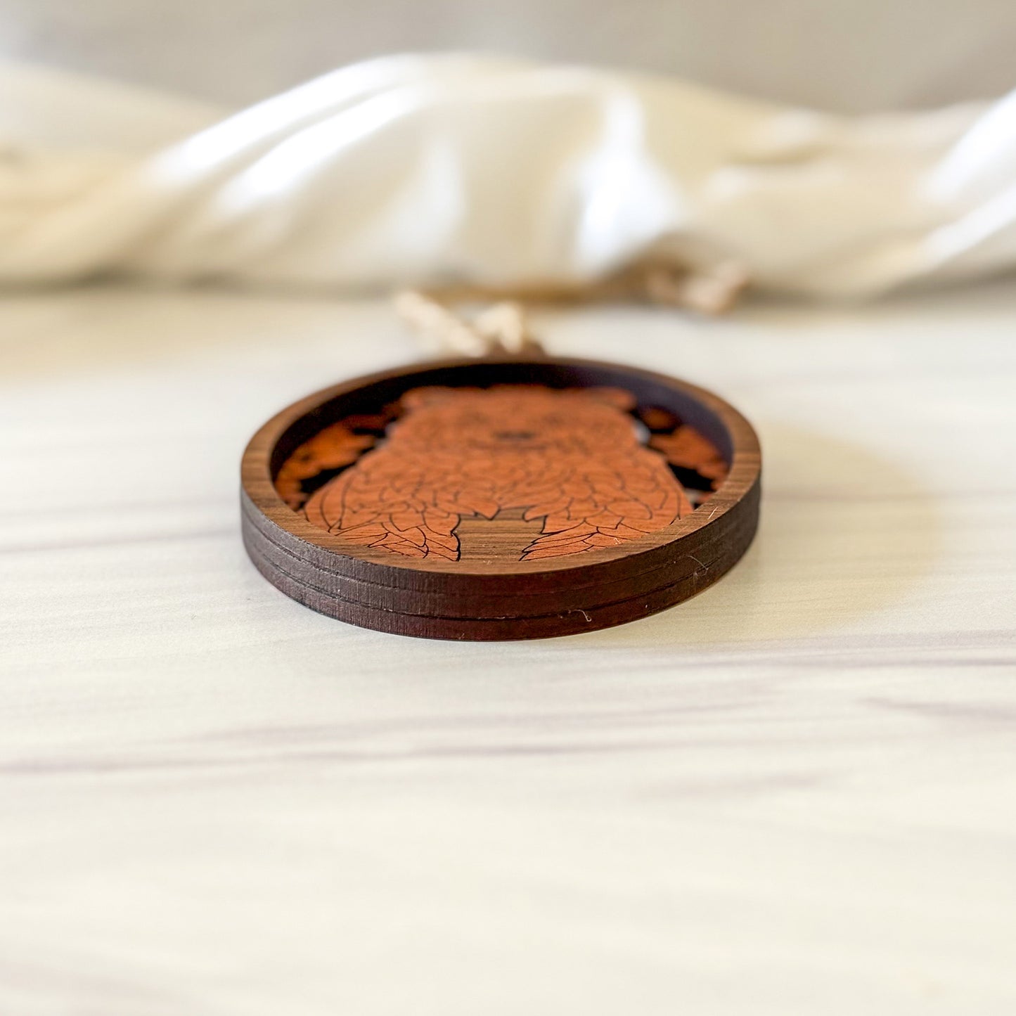 Bear Wood Ornament  - Handcrafted Christmas Décor